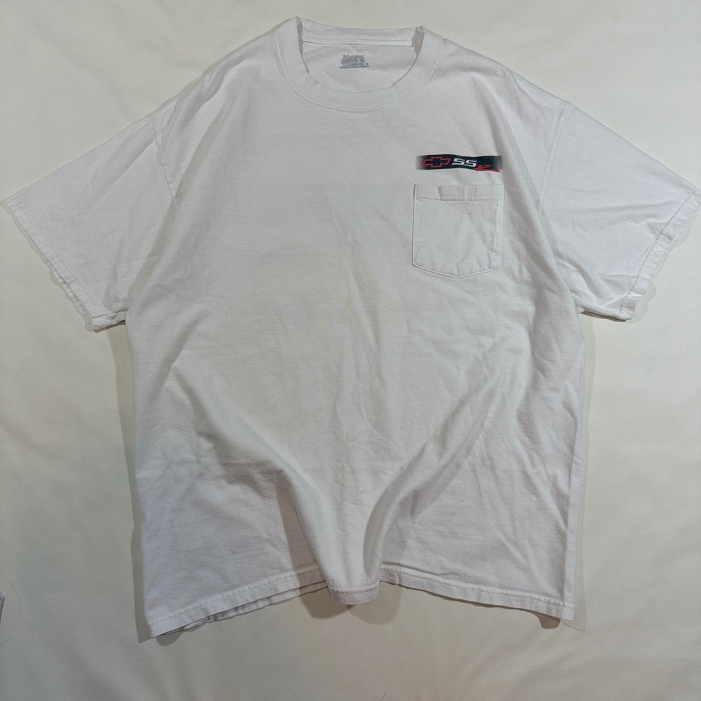 Y2K Hanes Chevrolet SSR Pocket T-Shirt Mens XL White Cruisin in Style Graphic